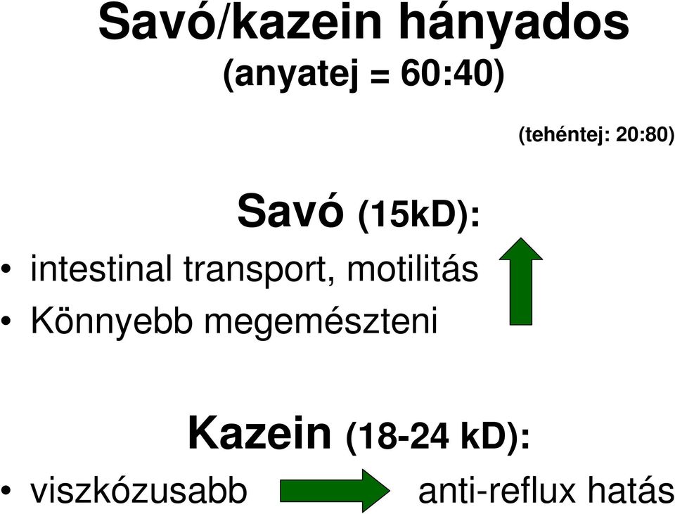 transport, motilitás Könnyebb megemészteni