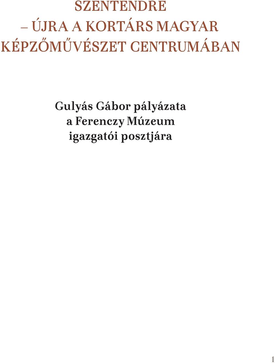 CENTRUMÁBAN Gulyás Gábor