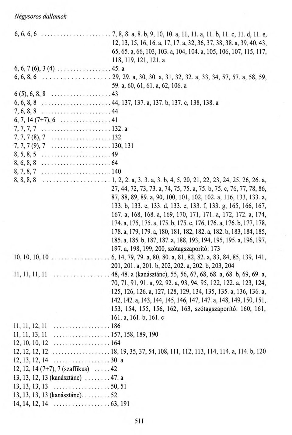 a 6 (5), 6, 8, 8... 43 6.6, 8, 8... 44, 137, 137. a, 137. b, 137. c, 138,138. a 7.6, 8, 8... 44 6, 7, 14 (7+7), 6...41 7.7, 7,7...132. a 7, 7, 7 (8), 7... 132 7, 7, 7 (9), 7... 130,131 8, 5, 8, 5.