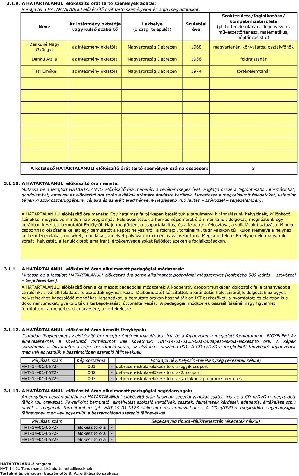 történelemtanár, idegenvezető, művészettörténész, matematikus, néptáncos stb.