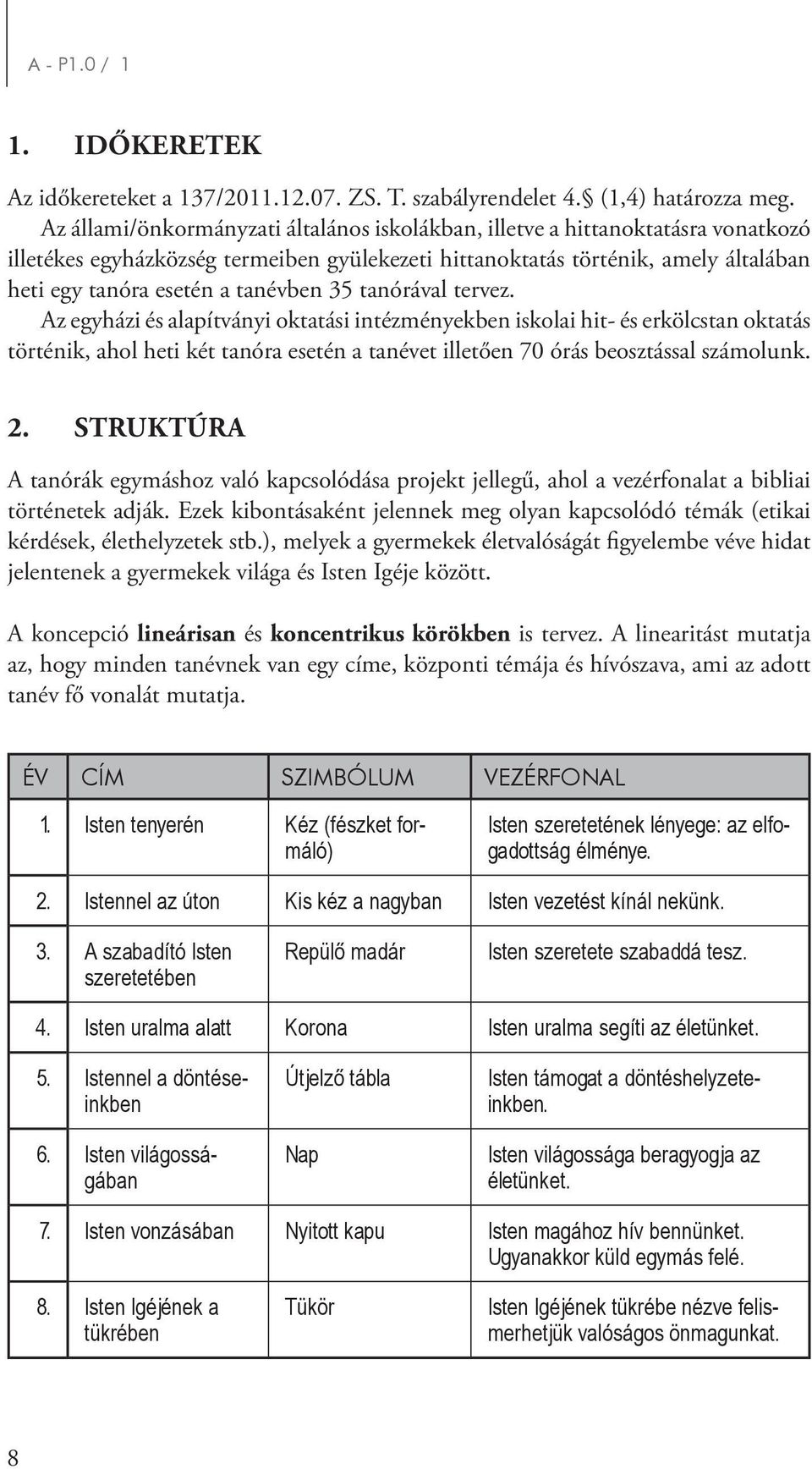 tanévben 35 tanórával tervez.