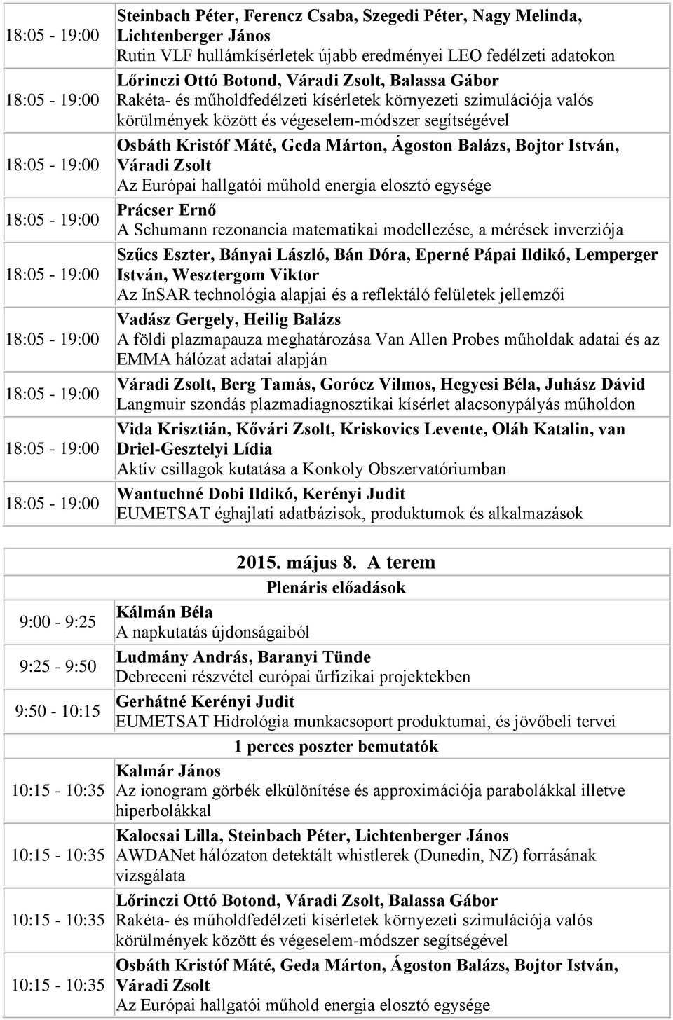 műholdfedélzeti kísérletek környezeti szimulációja valós körülmények között és végeselem-módszer segítségével Osbáth Kristóf Máté, Geda Márton, Ágoston Balázs, Bojtor István, Váradi Zsolt Az Európai