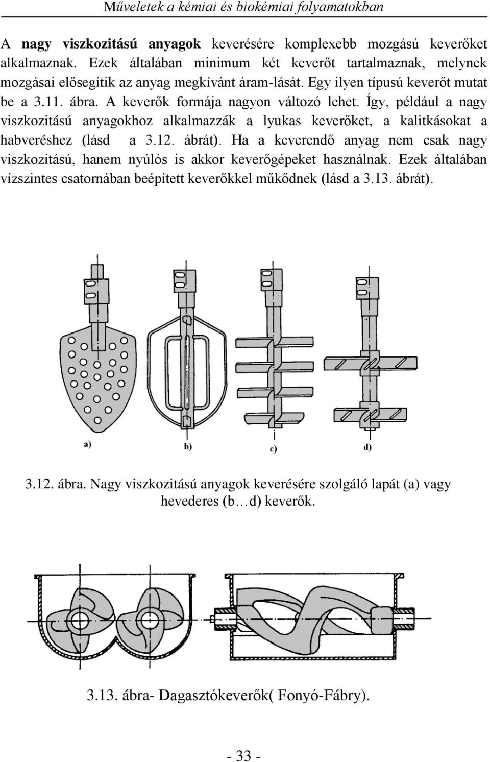 A everő formáa nagyon változó lehet. Így, például a nagy viszozitású anyagohoz alalmazzá a lyuas everőet, a alitásoat a habveréshez (lásd a.1. ábrát).