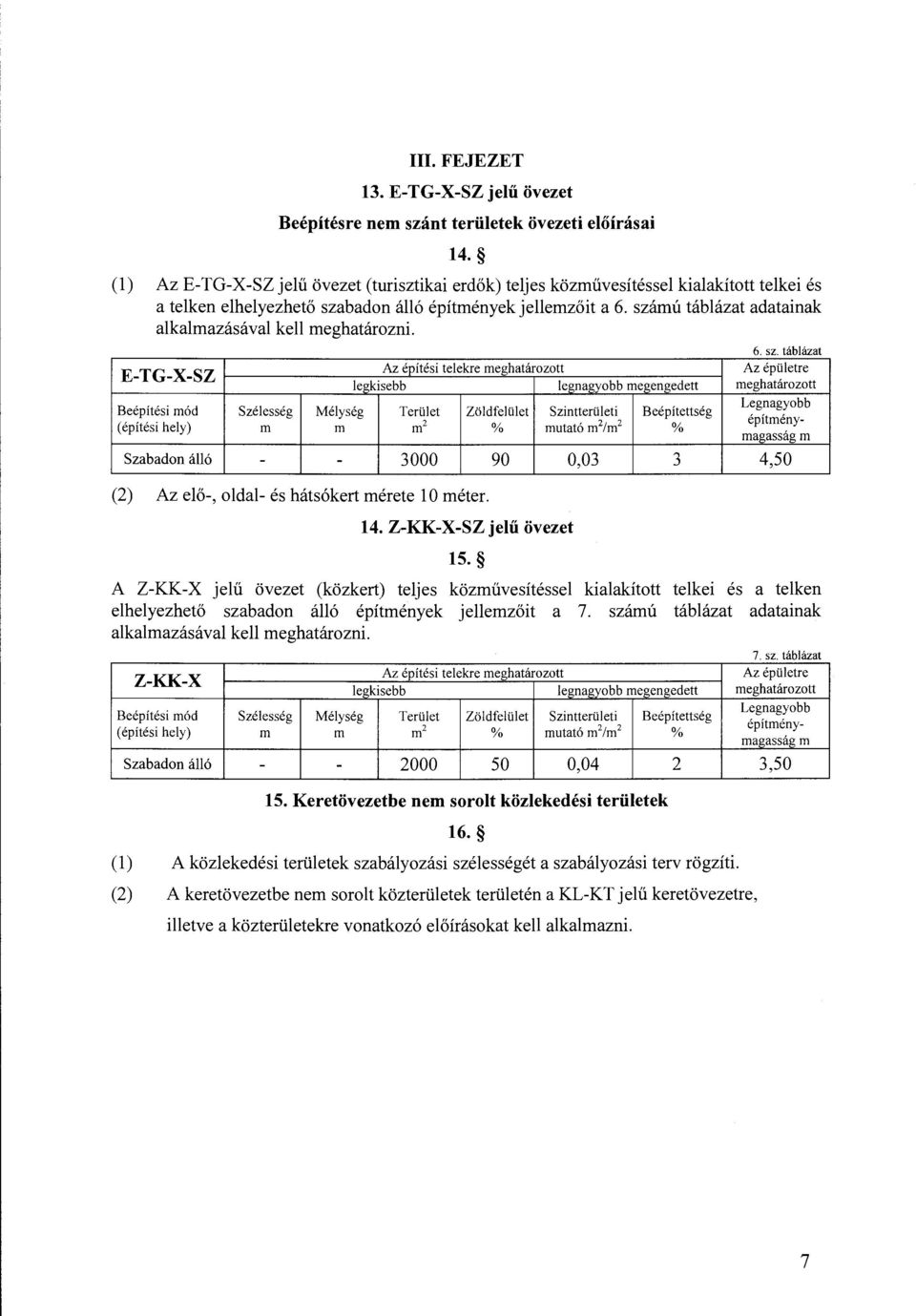 számú táblázat adatainak alkalmazásával kell meghatározni.