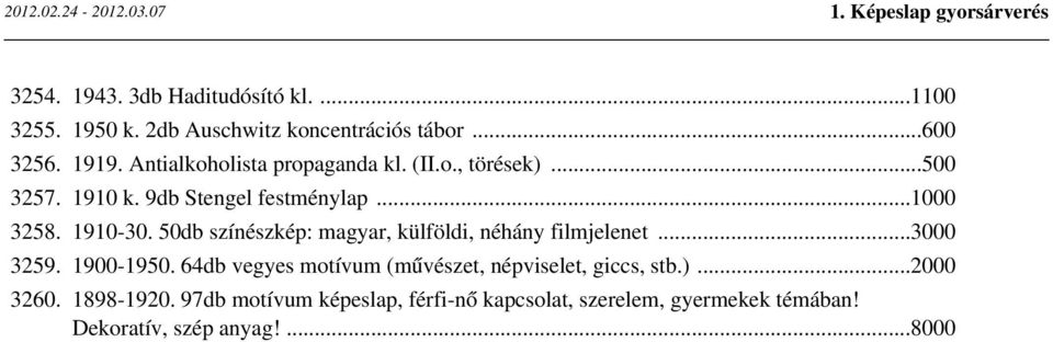 50db színészkép: magyar, külföldi, néhány filmjelenet...3000 3259. 1900-1950.