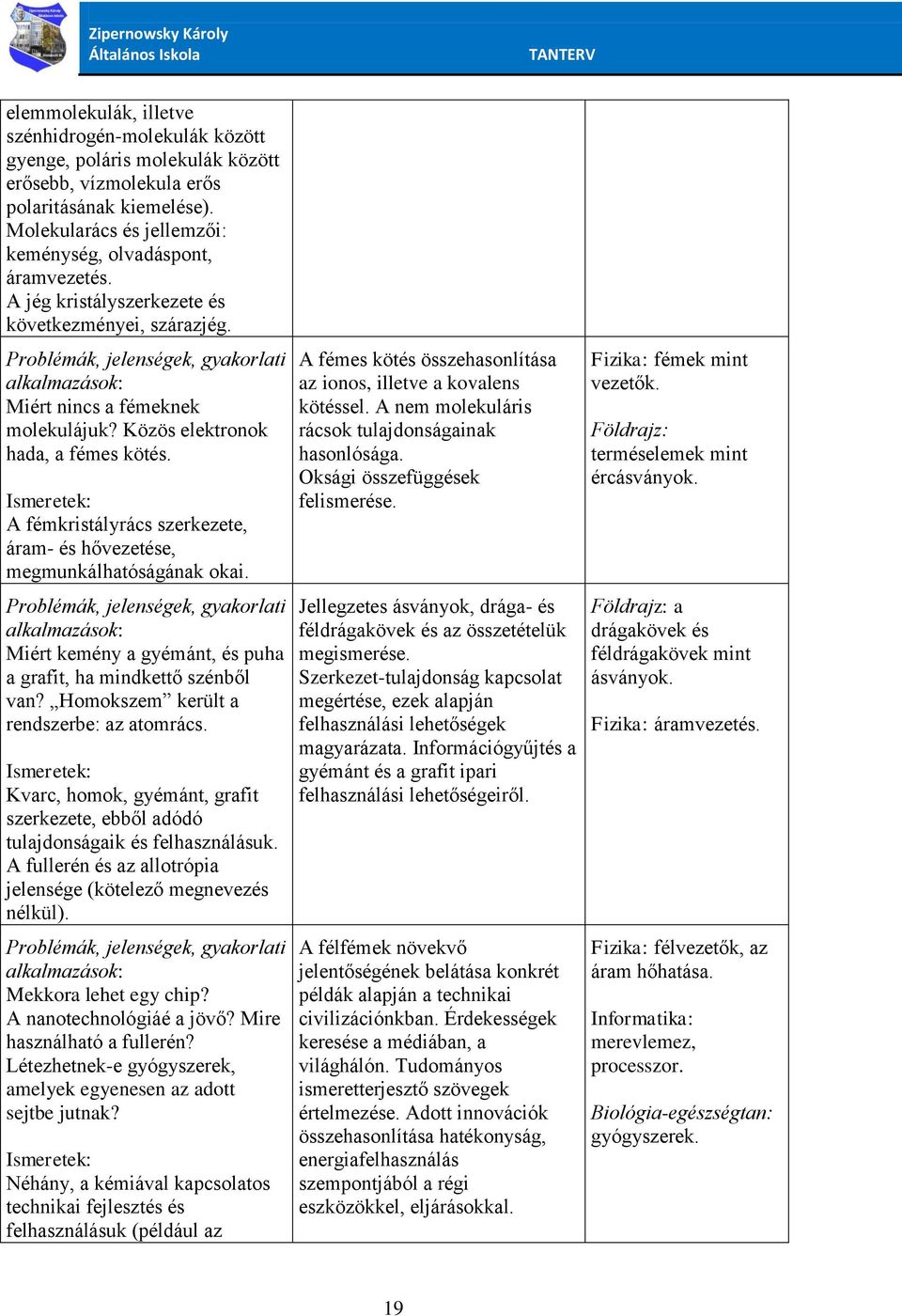 Közös elektronok hada, a fémes kötés. A fémkristályrács szerkezete, áram- és hővezetése, megmunkálhatóságának okai. gyakorlati Miért kemény a gyémánt, és puha a grafit, ha mindkettő szénből van?