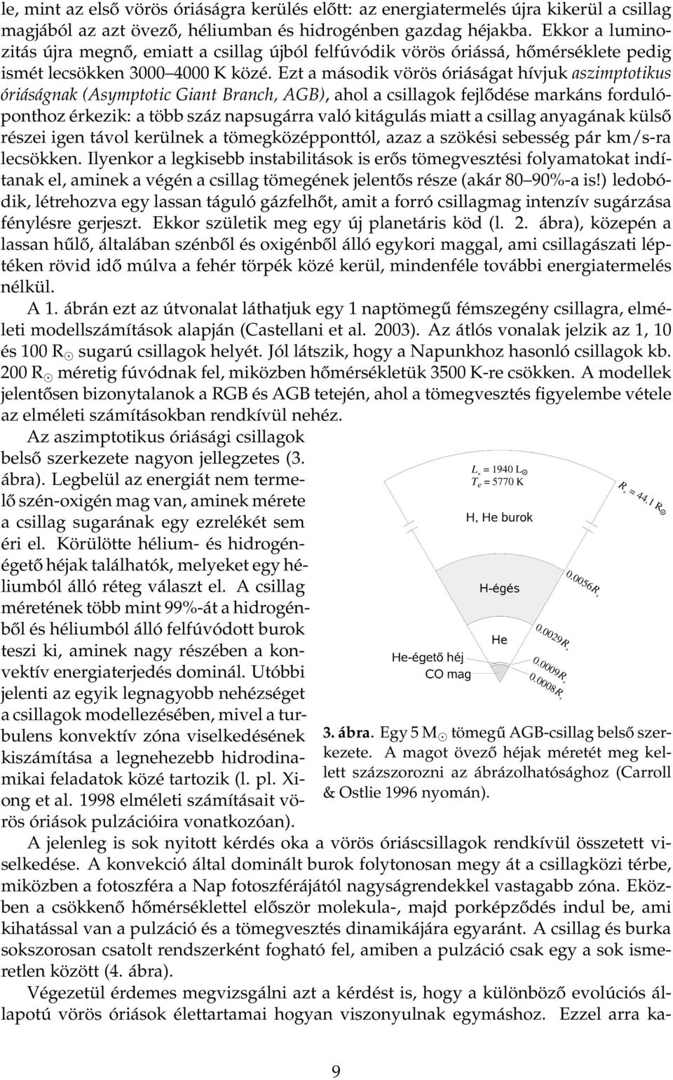 Ezt a második vörös óriáságat hívjuk aszimptotikus óriáságnak (Asymptotic Giant Branch, AGB), ahol a csillagok fejlődése markáns fordulóponthoz érkezik: a több száz napsugárra való kitágulás miatt a