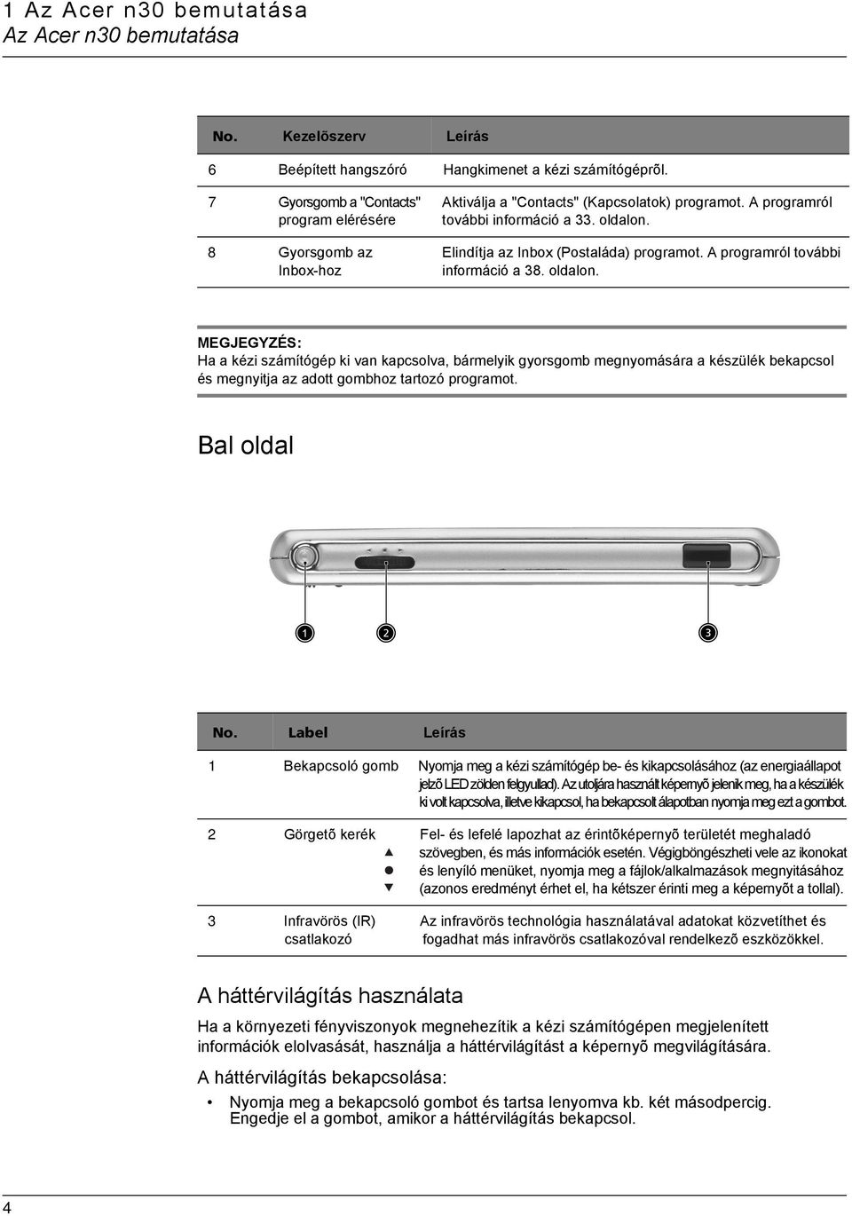 Elindítja az Inbox (Postaláda) programot. A programról további információ a 38. oldalon.