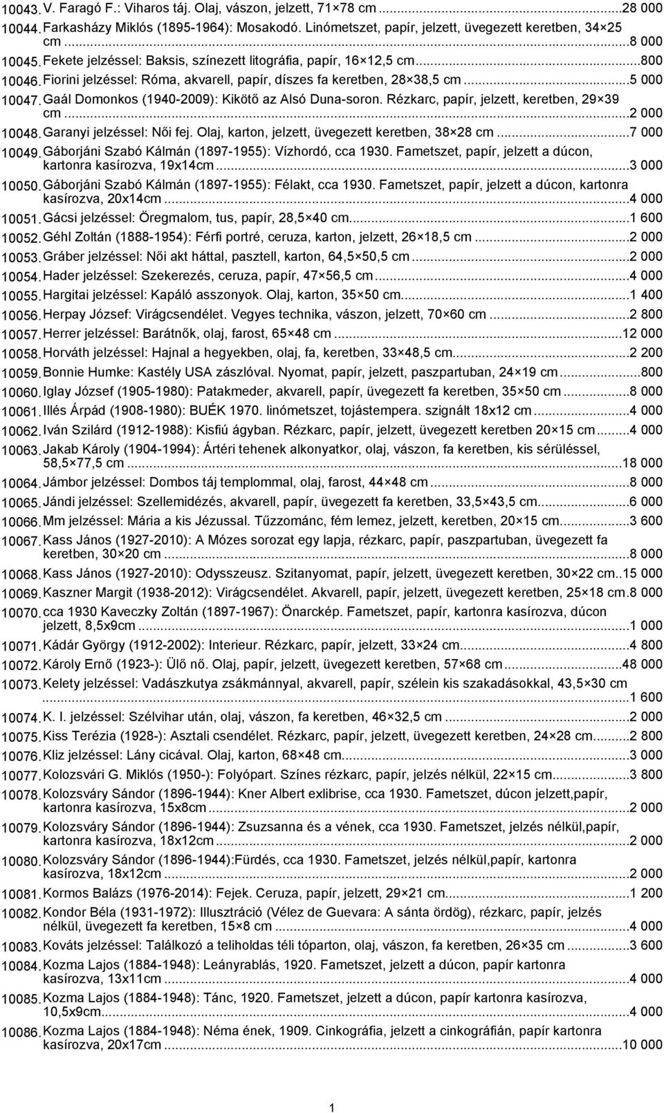 Gaál Domonkos (1940-2009): Kikötő az Alsó Duna-soron. Rézkarc, papír, jelzett, keretben, 29 39 cm...2 000 10048.Garanyi jelzéssel: Női fej. Olaj, karton, jelzett, üvegezett keretben, 38 28 cm.