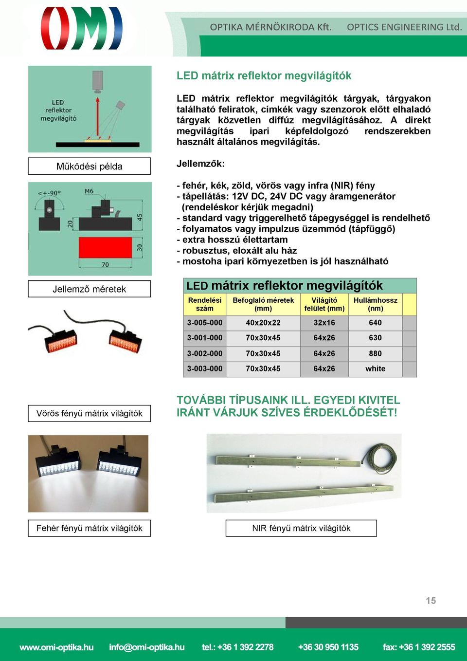 Működési példa UV gyűrűvilágító Jellemző méretek - fehér, kék, zöld, vörös vagy infra (NIR) fény - tápellátás: 12V DC, 24V DC vagy áramgenerátor (rendeléskor kérjük megadni) - robusztus,