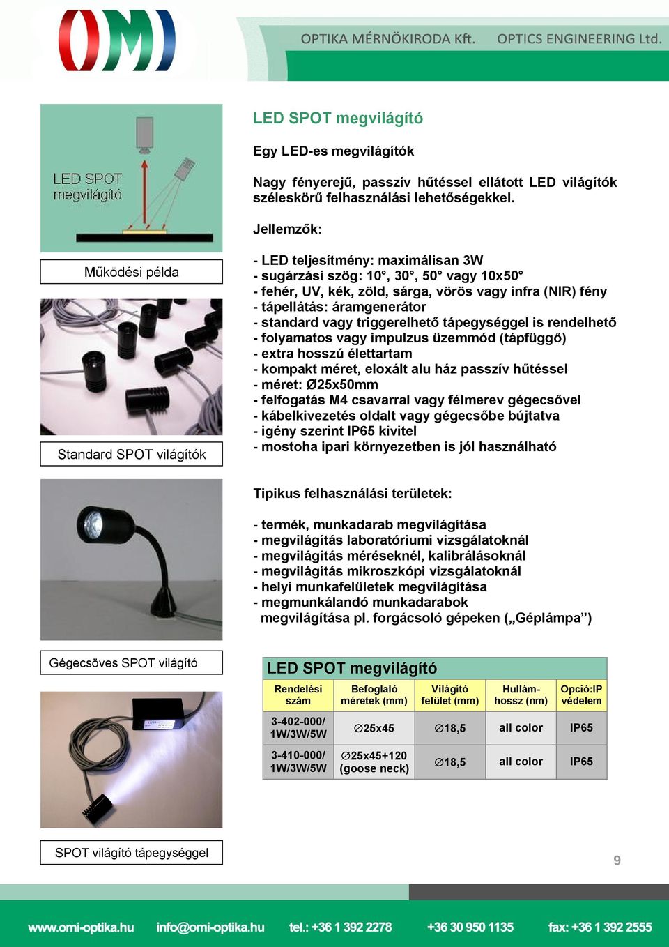 áramgenerátor - kompakt méret, eloxált alu ház passzív hűtéssel - méret: Ø25x50mm - felfogatás M4 csavarral vagy félmerev gégecsővel - kábelkivezetés oldalt vagy gégecsőbe bújtatva - igény szerint