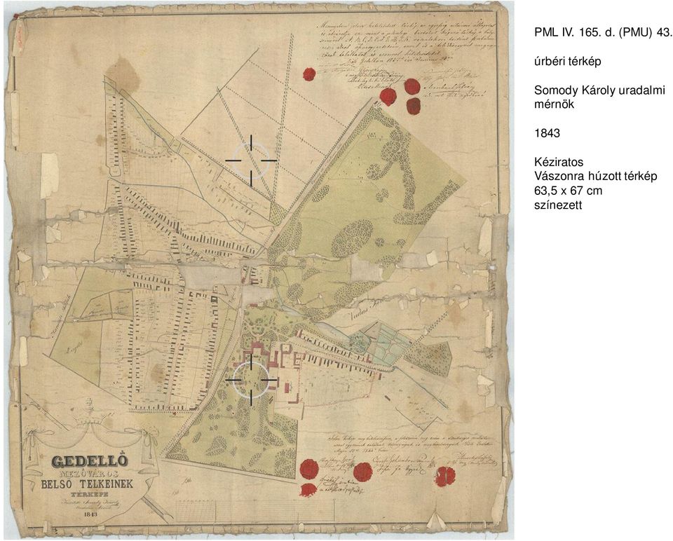 uradalmi mérnök 1843 Kéziratos