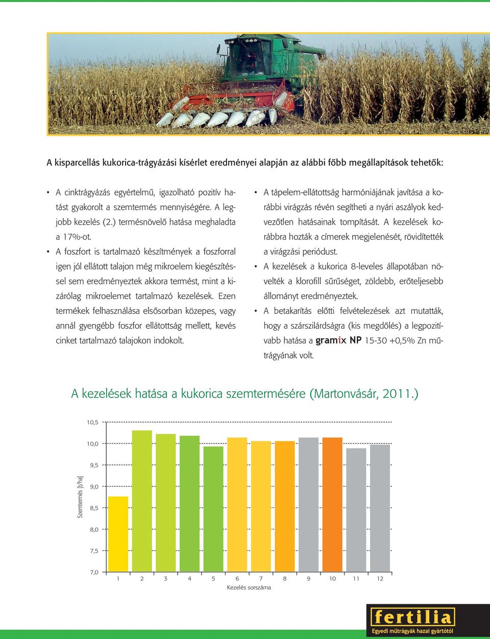 A foszfort is tartalmazó készítmények a foszforral igen jól ellátott talajon még mikroelem kiegészítéssel sem eredményeztek akkora termést, mint a kizárólag mikroelemet tartalmazó kezelések.