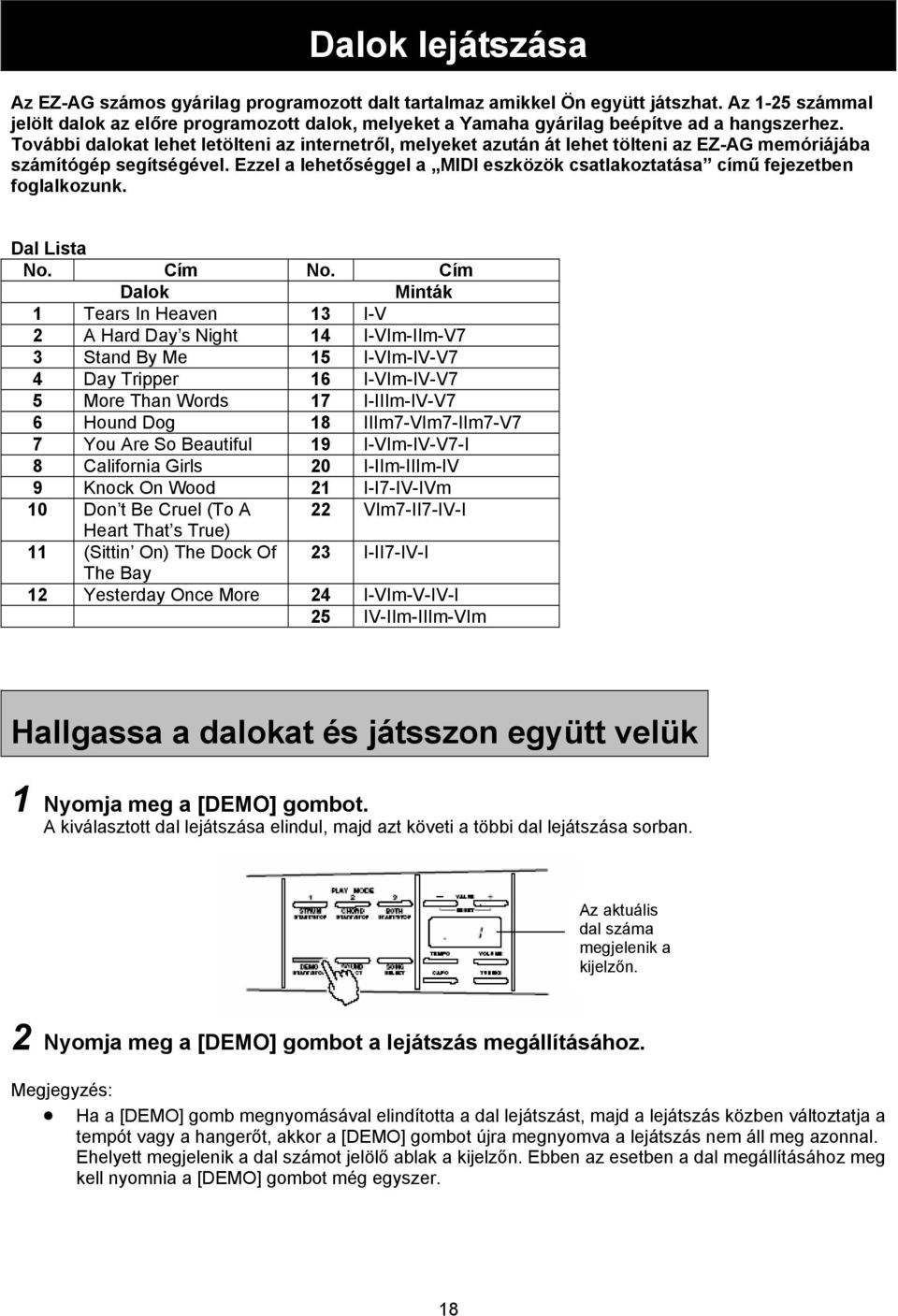 További dalokat lehet letölteni az internetről, melyeket azután át lehet tölteni az EZ-AG memóriájába számítógép segítségével.