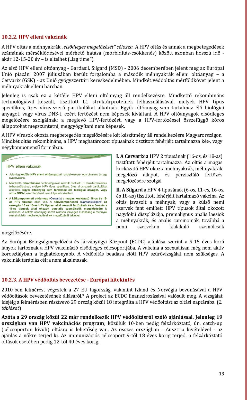 Az első HPV elleni oltóanyag - Gardasil, Silgard (MSD) - 2006 decemberében jelent meg az Európai Unió piacán.