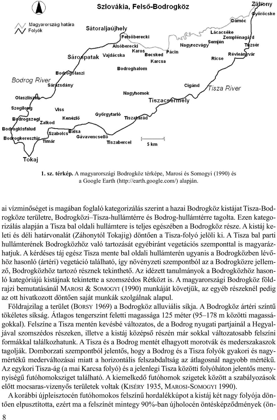 Ezen kategorizálás alapján a Tisza bal oldali hullámtere is teljes egészében a Bodrogköz része. A kistáj keleti és déli határvonalát (Záhonytól Tokajig) döntõen a Tisza-folyó jelöli ki.