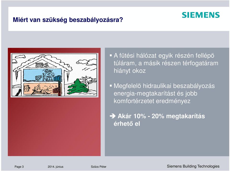 térfogatáram hiányt okoz Megfelel hidraulikai beszabályozás