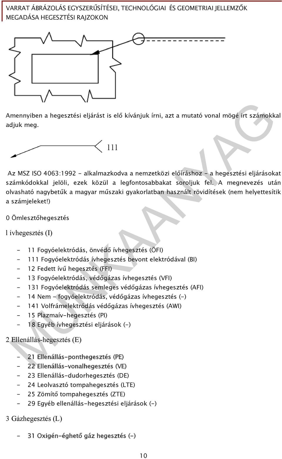 A megnevezés után olvasható nagybetűk a magyar műszaki gyakorlatban használt rövidítések (nem helyettesítik a számjeleket!