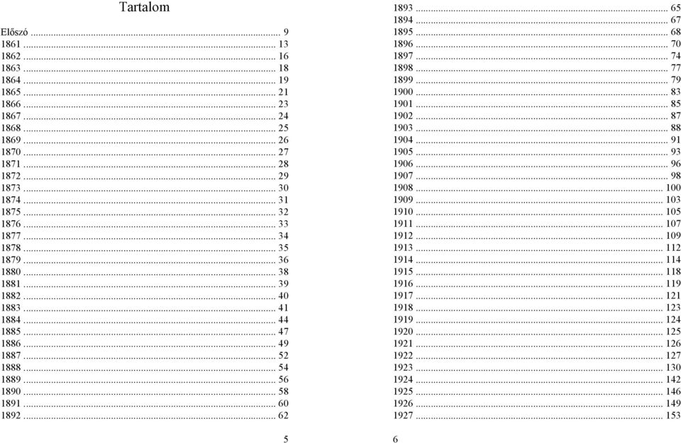 .. 65 1894... 67 1895... 68 1896... 70 1897... 74 1898... 77 1899... 79 1900... 83 1901... 85 1902... 87 1903... 88 1904... 91 1905... 93 1906... 96 1907... 98 1908... 100 1909... 103 1910.