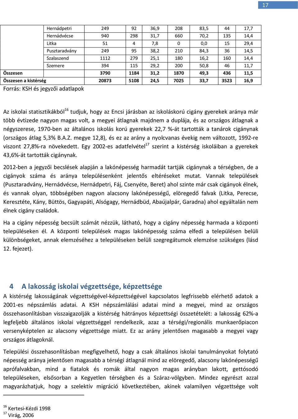 járásban az iskoláskorú cigány gyerekek aránya már több évtizede nagyon magas volt, a megyei átlagnak majdnem a duplája, és az országos átlagnak a négyszerese, 970-ben az általános iskolás korú