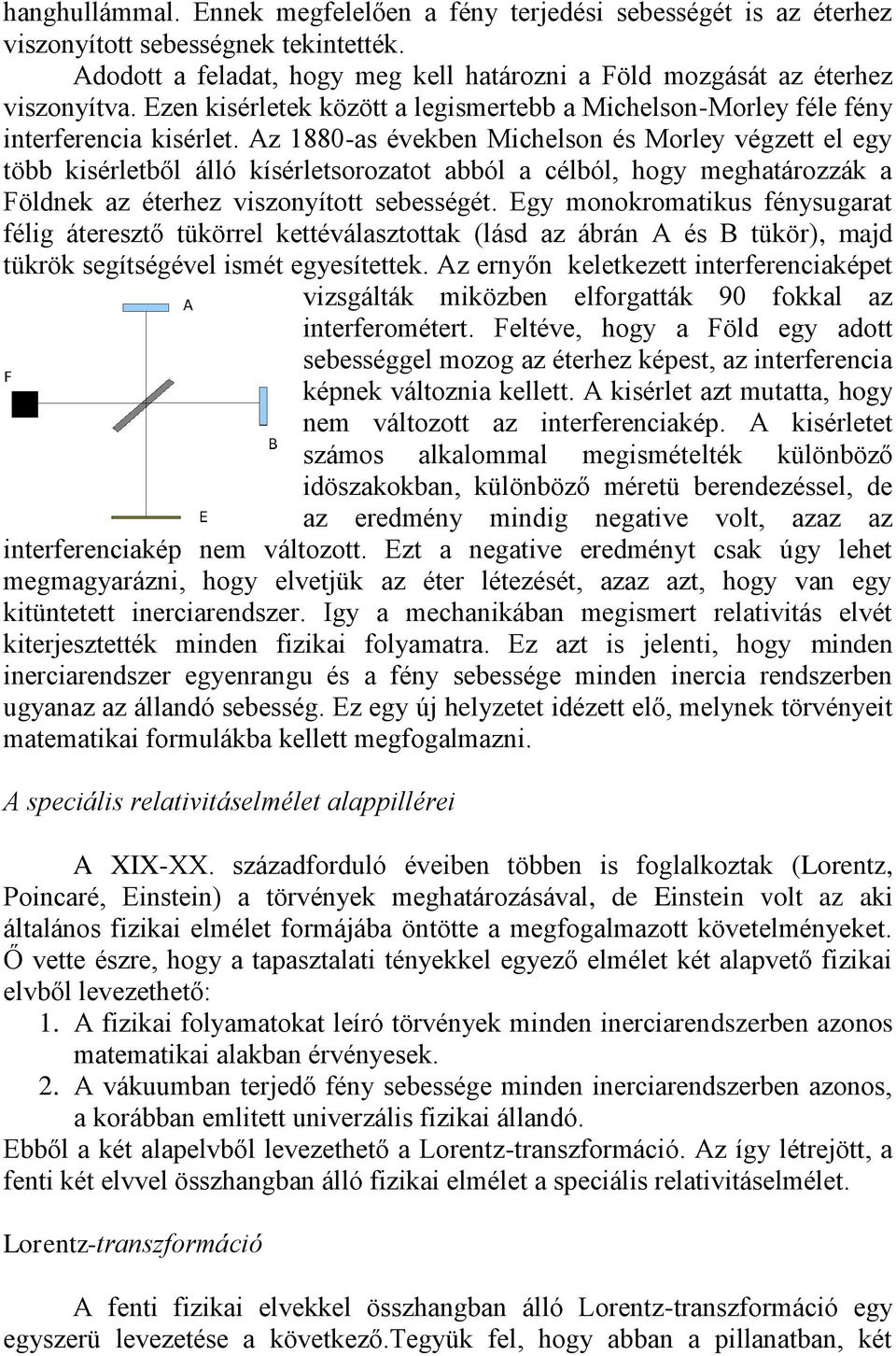 Speciális relativitáselmélet pdf