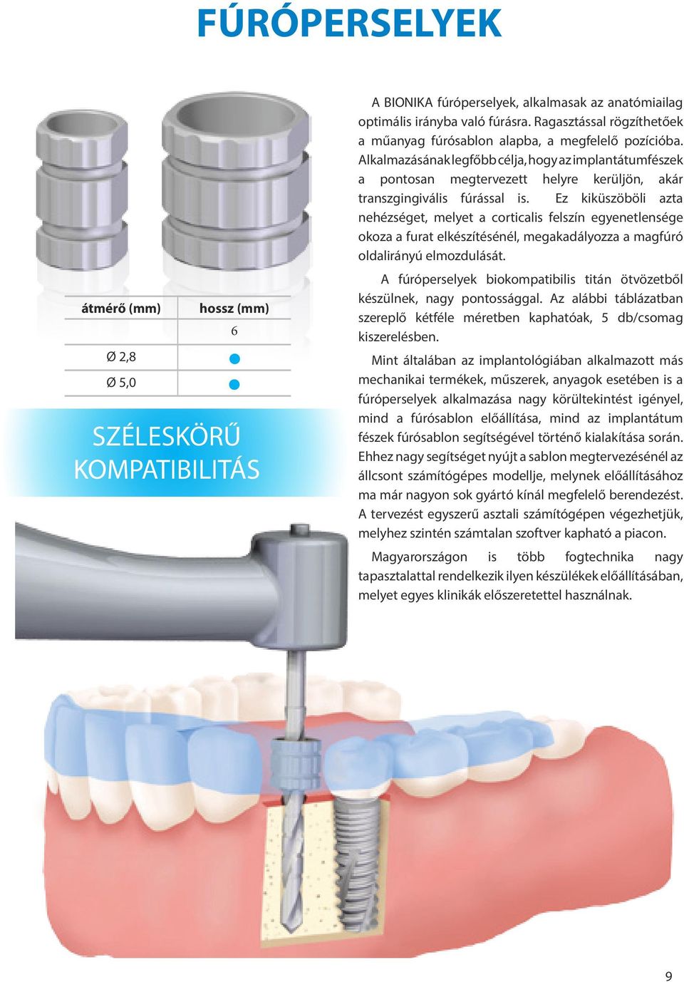 Alkalmazásának legfőbb célja, hogy az implantátumfészek a pontosan megtervezett helyre kerüljön, akár transzgingivális fúrással is.