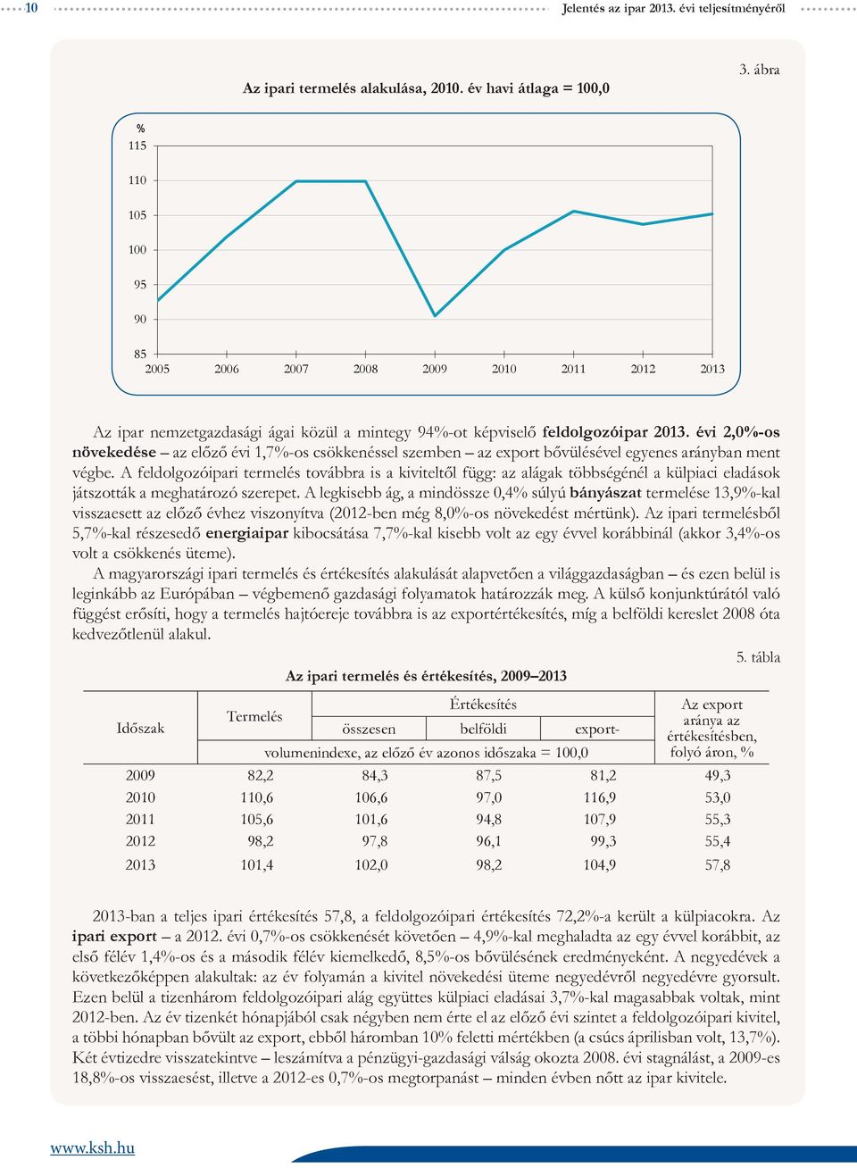 évi 2,0%-os növekedése az előző évi 1,7%-os csökkenéssel szemben az export bővülésével egyenes arányban ment végbe.