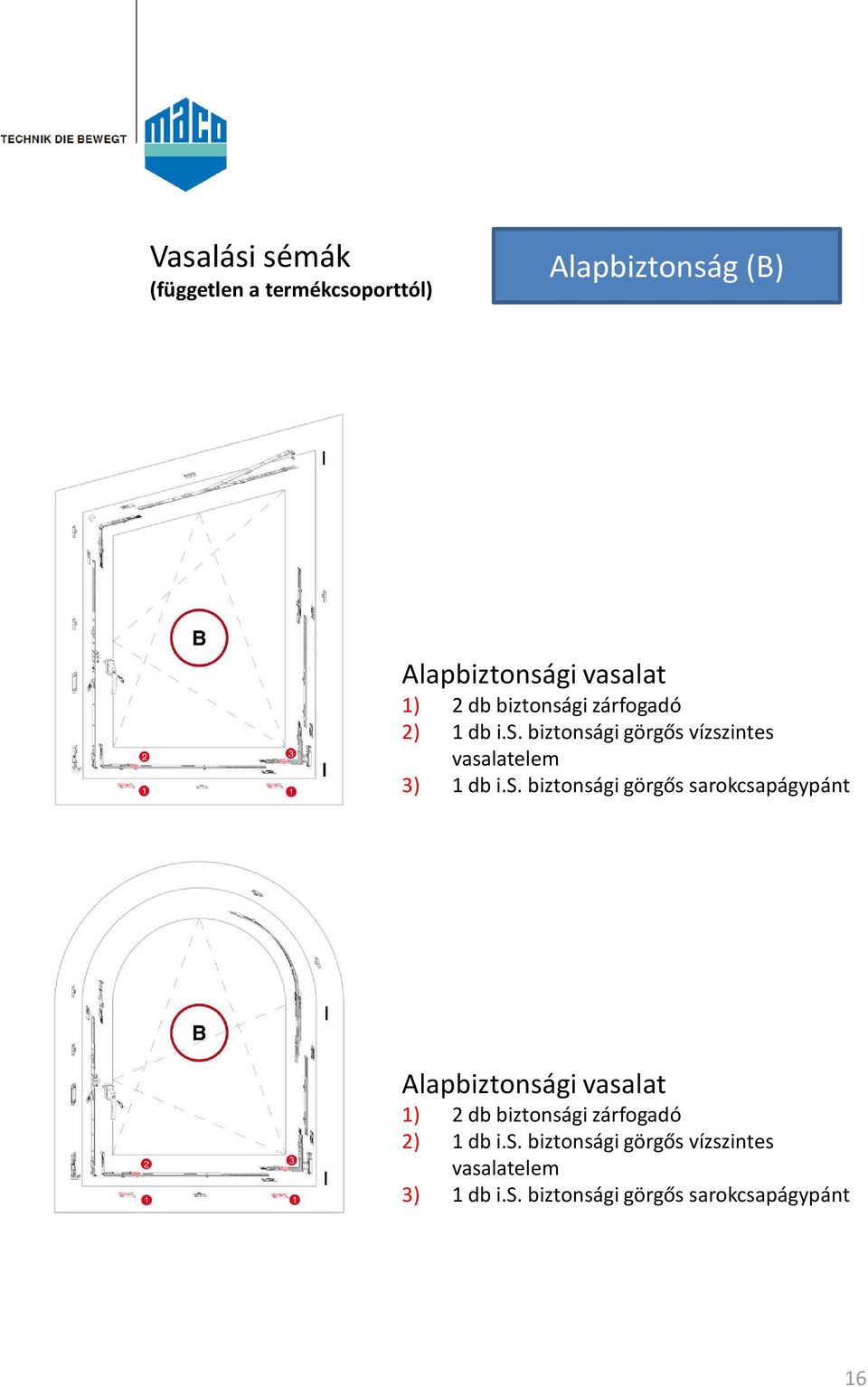 gi zárfogadó 2) 1 db i.s.