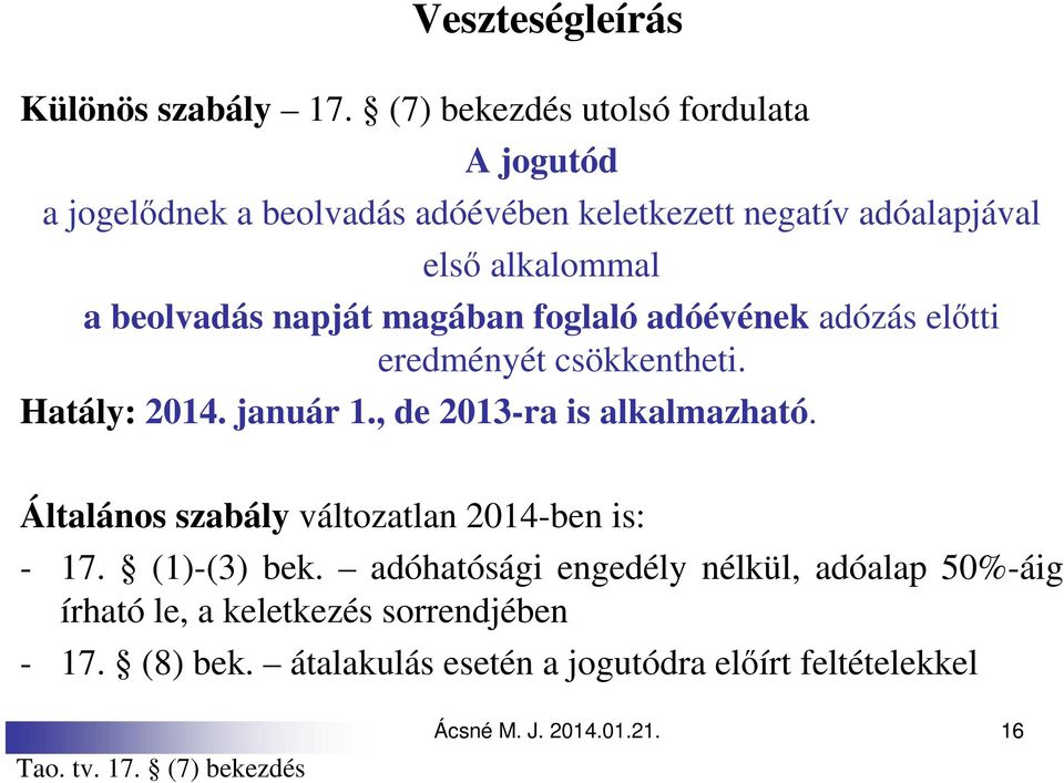 napját magában foglaló adóévének adózás előtti eredményét csökkentheti. Hatály: 2014. január 1., de 2013-ra is alkalmazható.