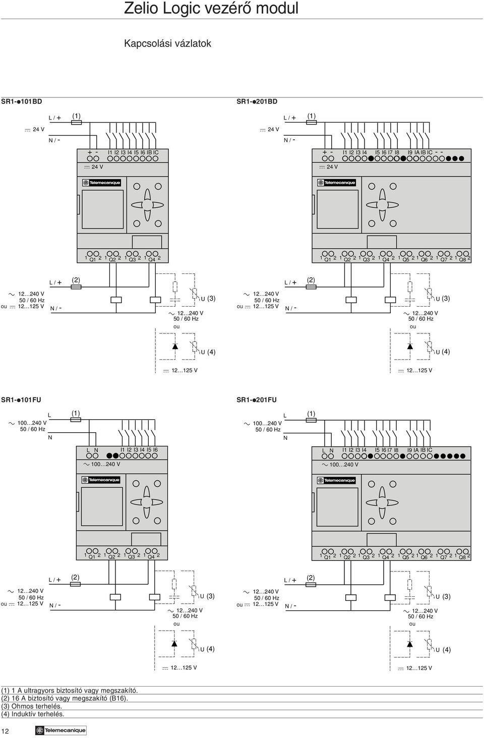 240 V N (1) L c 100 240 V N (1) L N c 100 240 V I1 I2 I3 I4 I5 I6 L N I1 I2 I3 I4 I5 I6 I7 I8 I9 IA IB IC c 100 240 V 1 Q1 2 1 Q2 2 1 Q3 2 1 Q4 2 1 Q1 2 1 Q2 2 1 Q3 2 1 Q4 2 1 Q5 2 1 Q6 2 1 Q7 2 1 Q8