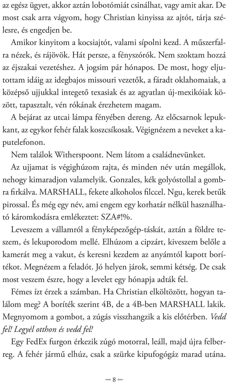 De most, hogy eljutottam idáig az idegbajos missouri vezetők, a fáradt oklahomaiak, a középső ujjukkal integető texasiak és az agyatlan új-mexikóiak között, tapasztalt, vén rókának érezhetem magam.