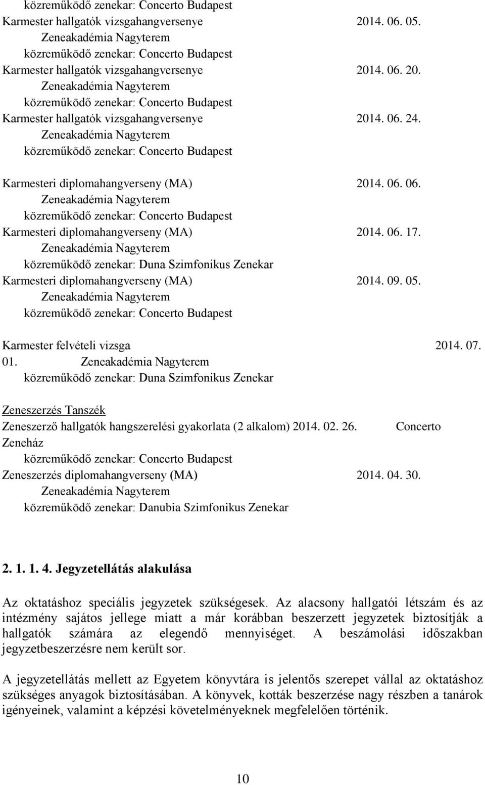 Zeneakadémia Nagyterem közreműködő zenekar: Concerto Budapest Karmesteri diplomahangverseny (MA) 2014. 06.