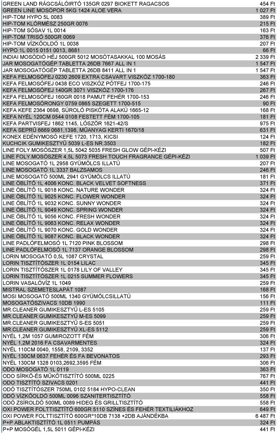 FELMOSÓFEJ 0230 2609 EXTRA CSAVART VISZKÓZ 1700-180 KEFA FELMOSÓFEJ 0438 ECO VISZKÓZ PÓTFEJ 1700-175 KEFA FELMOSÓFEJ 140GR 3071 VISZKÓZ 1700-176 KEFA FELMOSÓFEJ 160GR 0018 PAMUT FEHÉR 1700-153 KEFA