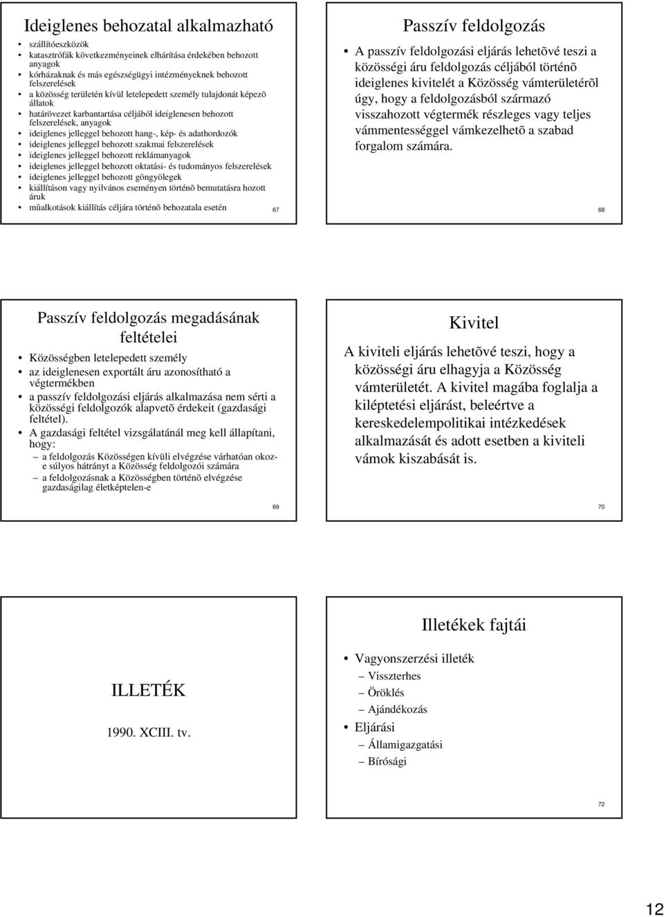 adathordozók ideiglenes jelleggel behozott szakmai felszerelések ideiglenes jelleggel behozott reklámanyagok ideiglenes jelleggel behozott oktatási- és tudományos felszerelések ideiglenes jelleggel