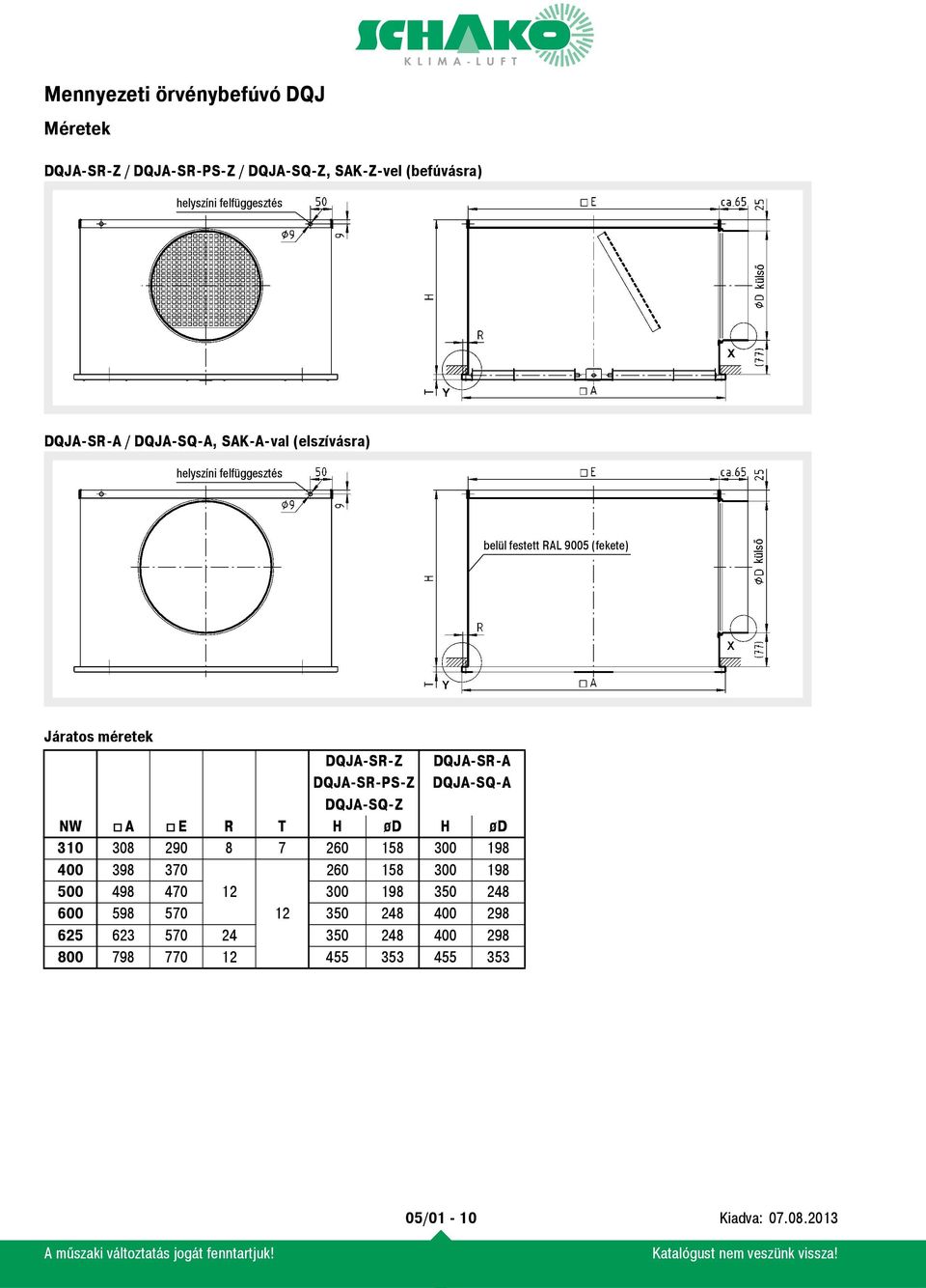 DQJA-SR-PS-Z DQJA-SQ-A DQJA-SQ-Z NW A E R T H ød H ød 310 308 290 8 7 260 158 300 198 400 398 370 260 158 300 198 500 498