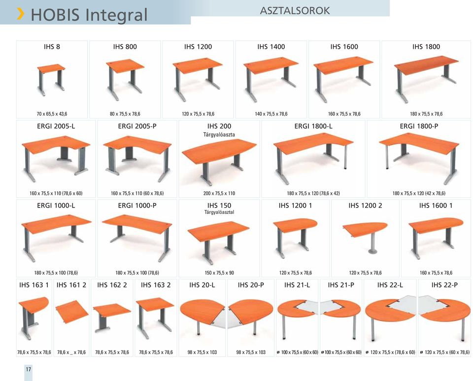 ERGI 1000-P IHS 150 Tárgyalóasztal IHS 1200 1 IHS 1200 2 IHS 1600 1 180 x 75,5 x 100 (78,6) 180 x 75,5 x 100 (78,6) 150 x 75,5 x 90 120 x 75,5 x 78,6 120 x 75,5 x 78,6 160 x 75,5 x 78,6 IHS 163 1 IHS