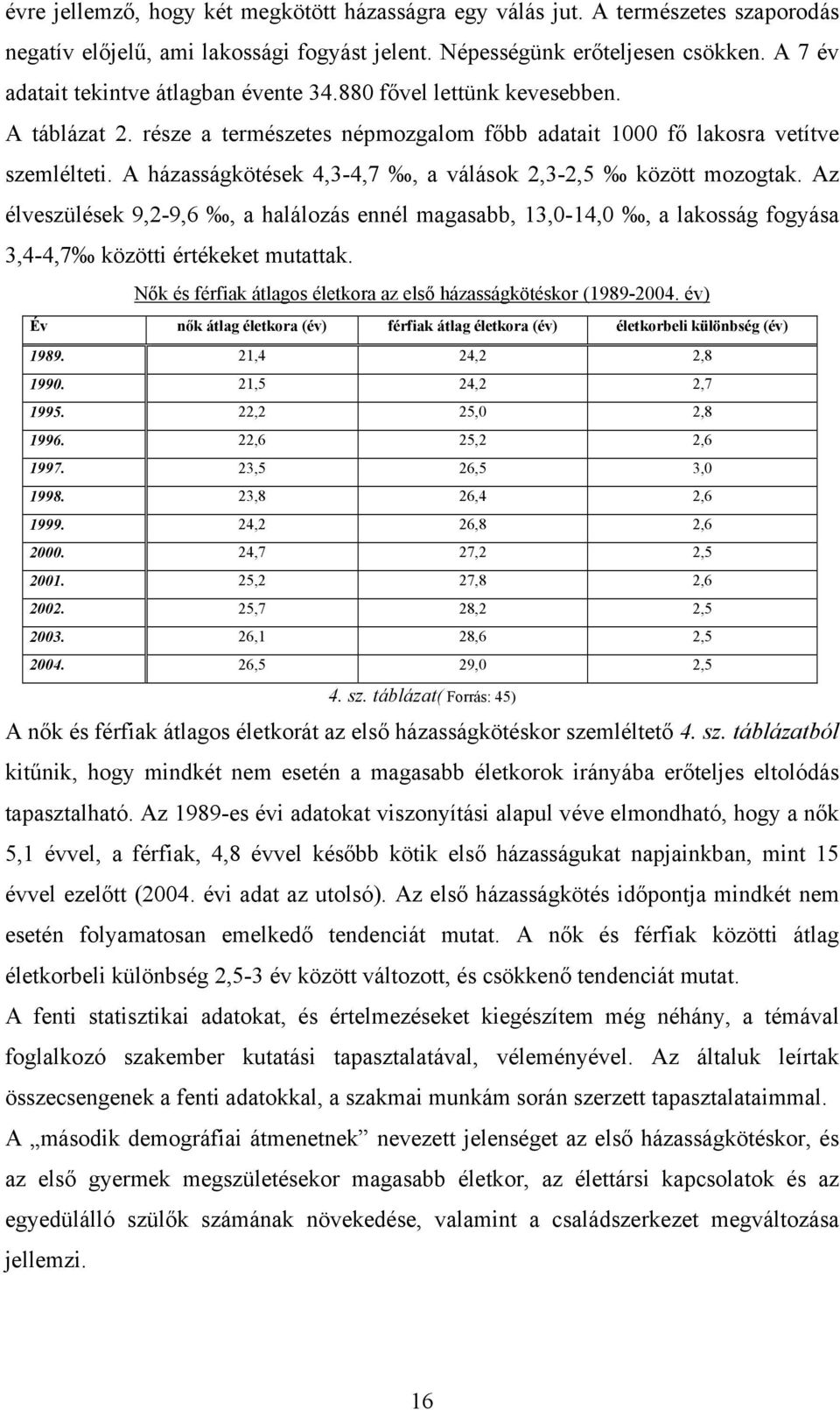 A házasságkötések 4,3-4,7, a válások 2,3-2,5 között mozogtak. Az élveszülések 9,2-9,6, a halálozás ennél magasabb, 13,0-14,0, a lakosság fogyása 3,4-4,7 közötti értékeket mutattak.