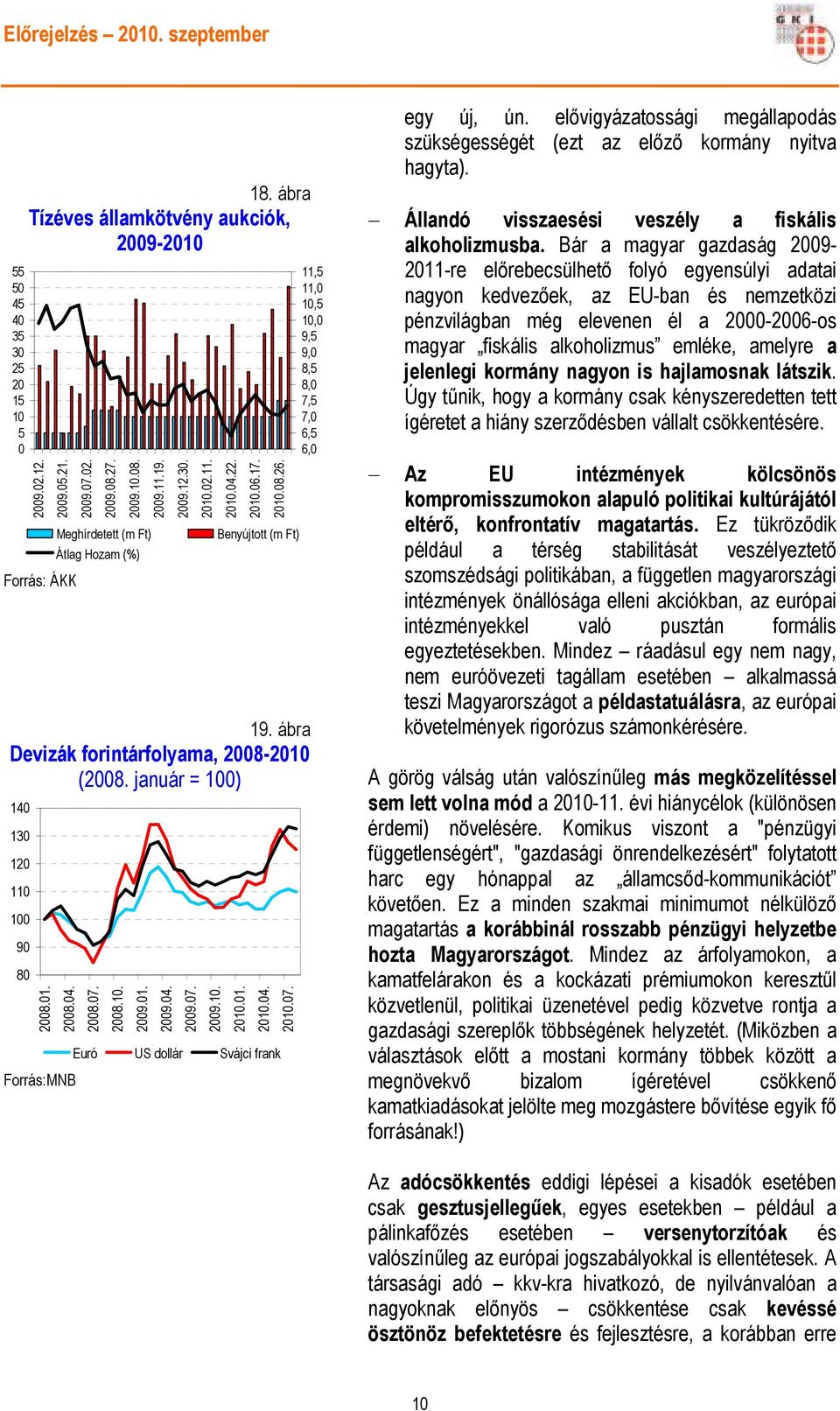 7. egy új, ún. elıvigyázatossági megállapodás szükségességét (ezt az elızı kormány nyitva hagyta). Állandó visszaesési veszély a fiskális alkoholizmusba.