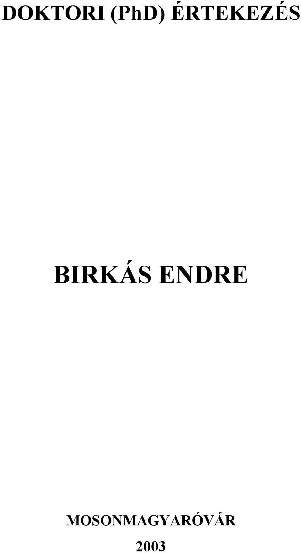 BIRKÁS ENDRE