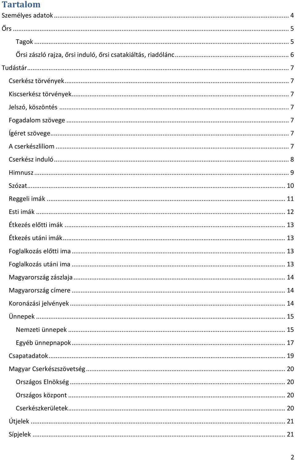 .. 12 Étkezés előtti imák... 13 Étkezés utáni imák... 13 Foglalkozás előtti ima... 13 Foglalkozás utáni ima... 13 Magyarország zászlaja... 14 Magyarország címere... 14 Koronázási jelvények.