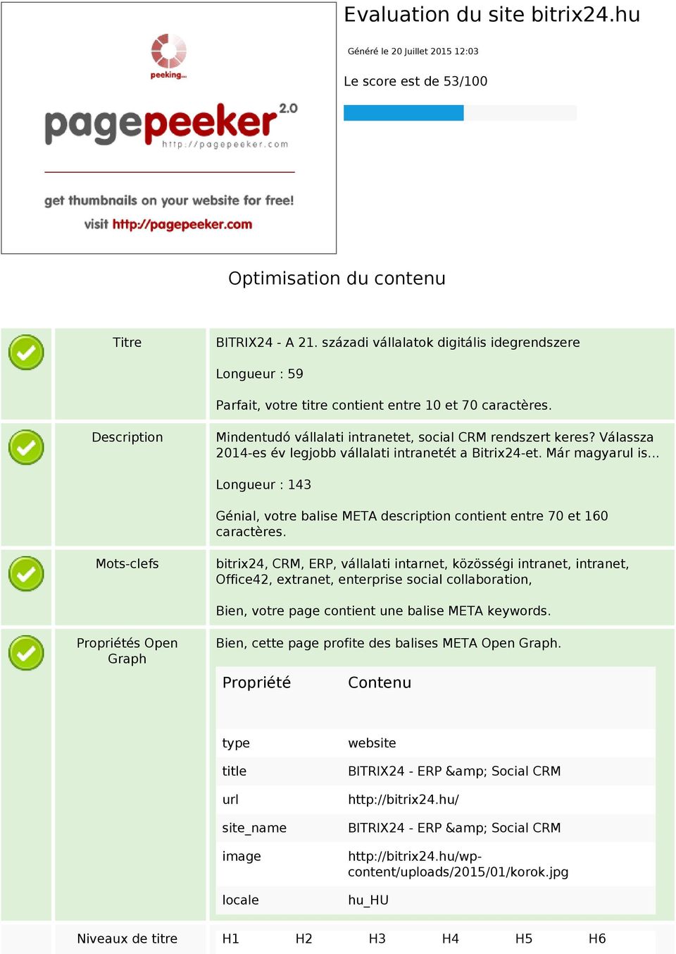 Válassza 2014-es év legjobb vállalati intranetét a Bitrix24-et. Már magyarul is... Longueur : 143 Génial, votre balise META description contient entre 70 et 160 caractères.