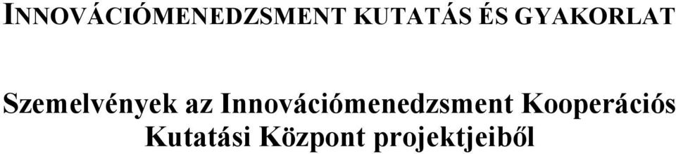 Innovációmenedzsment