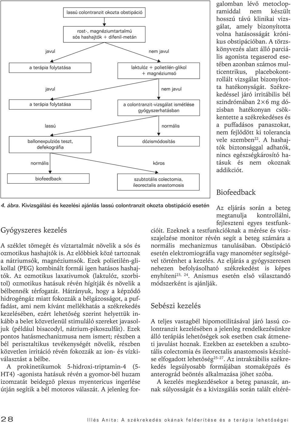 Székrekedéssel járó irritábilis bél szindrómában 2 6 mg dózisban hatékonyan csökkentette a székrekedéses és a puffadásos panaszokat, nem fejlôdött ki tolerancia vele szemben 22.