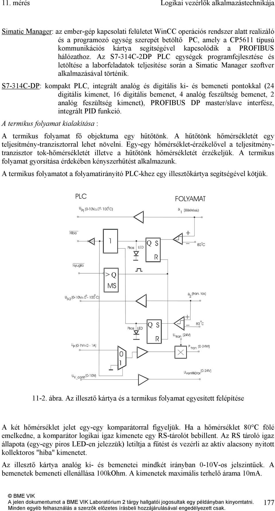 Az S7-314C-2DP PLC egységek programfejlesztése és letöltése a laborfeladatok teljesítése során a Simatic Manager szoftver alkalmazásával történik.