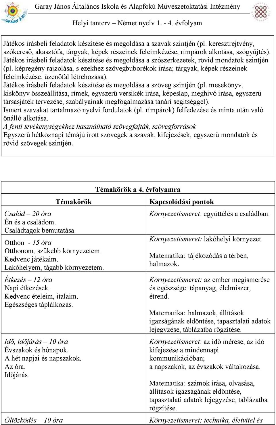 képregény rajzolása, s ezekhez szövegbuborékok írása; tárgyak, képek részeinek felcímkézése, üzenőfal létrehozása). Játékos írásbeli feladatok készítése és megoldása a szöveg szintjén (pl.