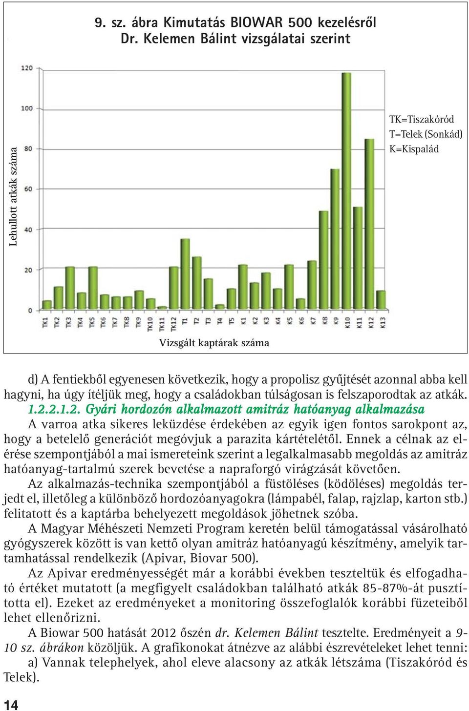 abba kell hagyni, ha úgy ítéljük meg, hogy a családokban túlságosan is felszaporodtak az atkák. 1.2.