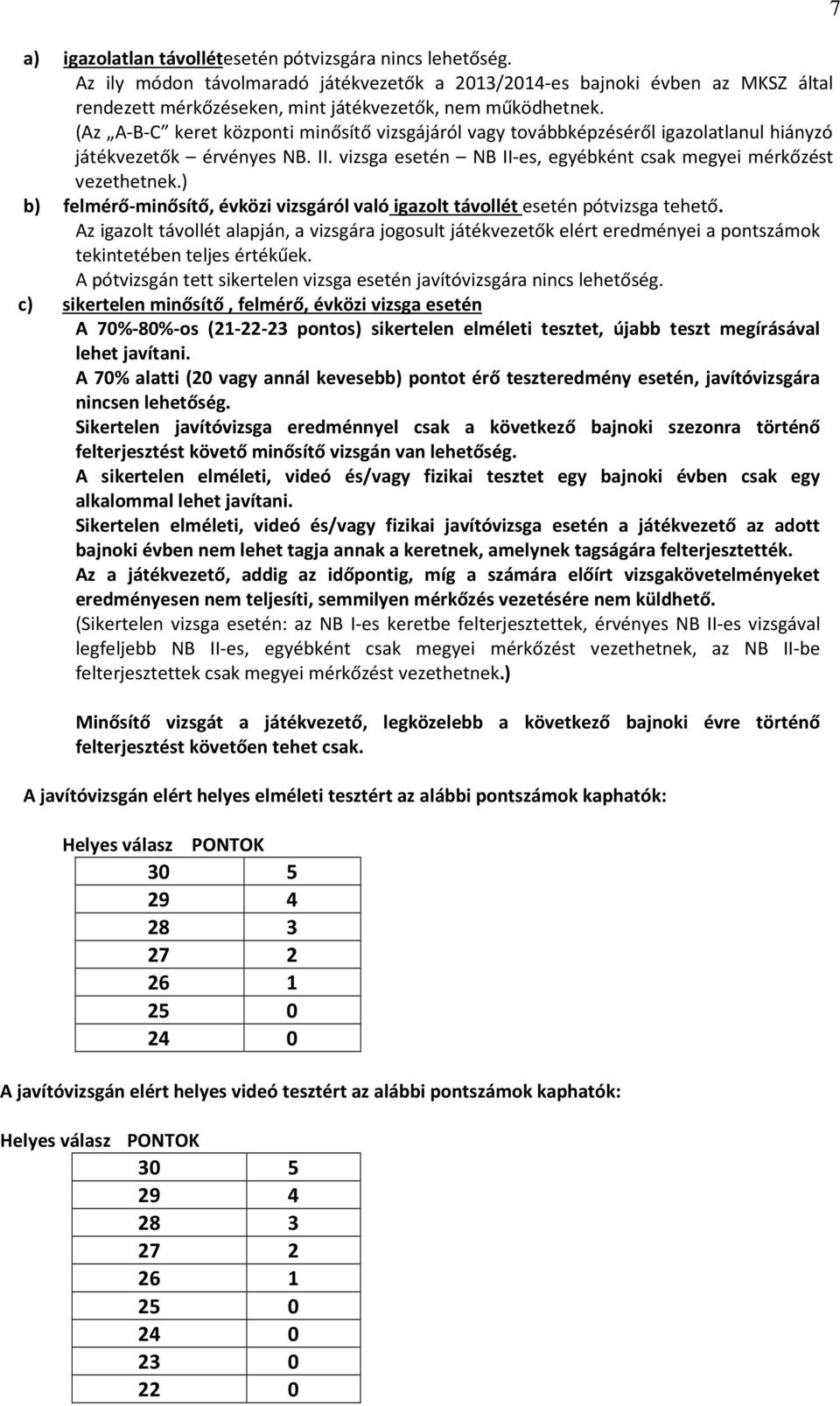 ) b) felmérő-minősítő, évközi vizsgáról való igazolt távollét esetén pótvizsga tehető.