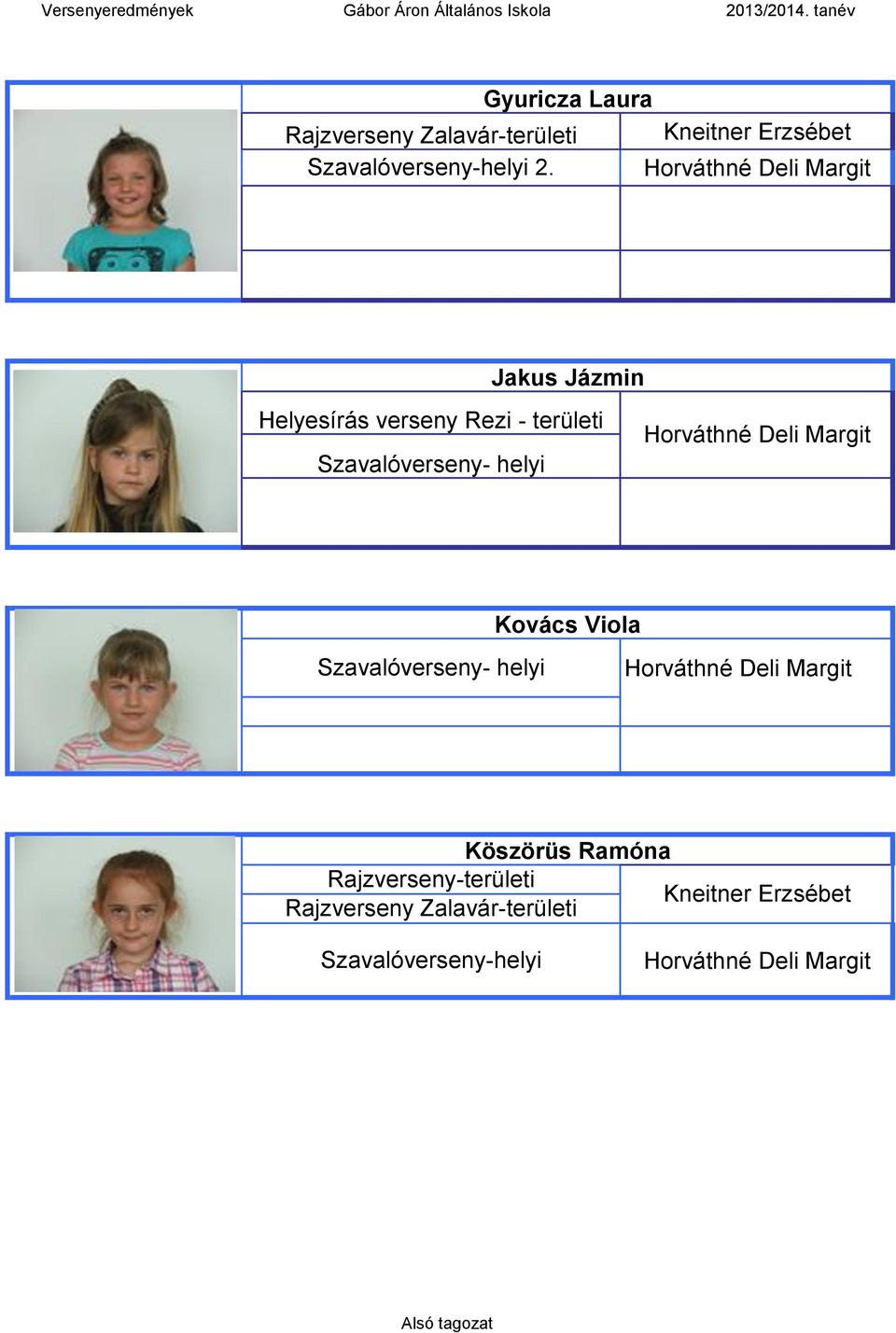 Szavalóverseny- helyi Kovács Viola Szavalóverseny- helyi