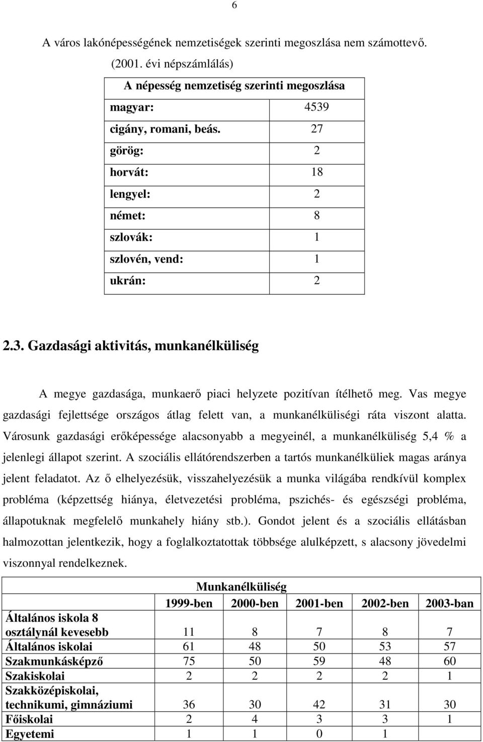 Vas megye gazdasági fejlettsége országos átlag felett van, a munkanélküliségi ráta viszont alatta.