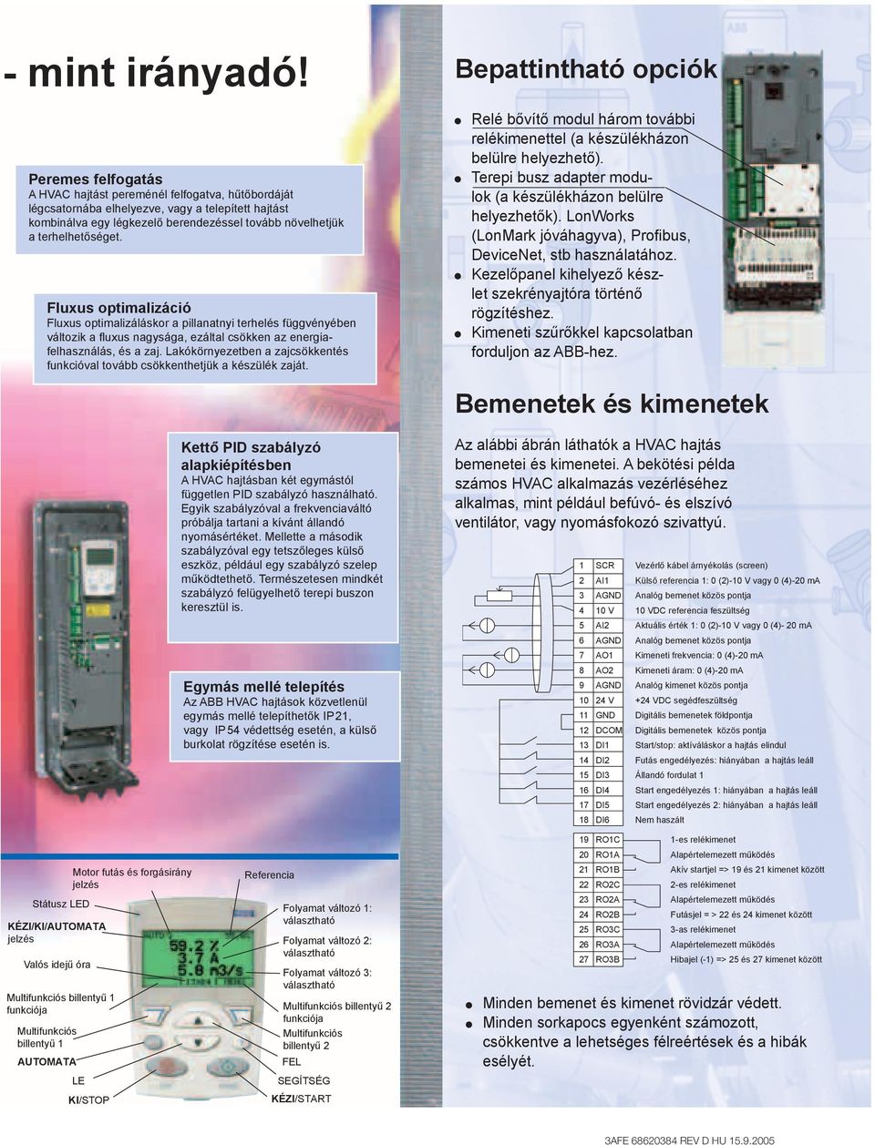 Fluxus optimalizáció Fluxus optimalizáláskor a pillanatnyi terhelés függvényében változik a fl uxus nagysága, ezáltal csökken az energiafelhasználás, és a zaj.